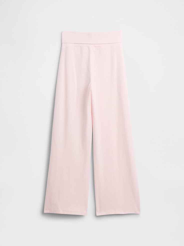 Image 2 of 2, Kids Stretch Jersey Foldover Leggings