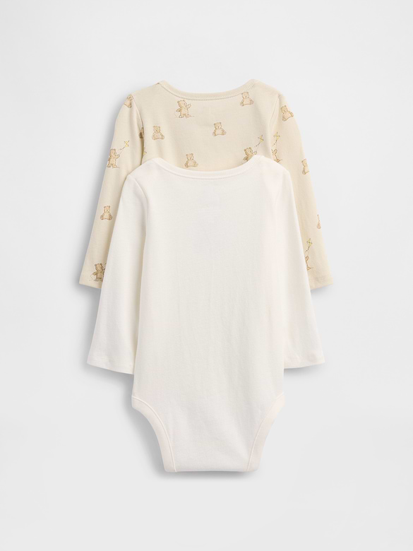 Baby Organic Cotton Brannan Bear Bodysuit (2-Pack)