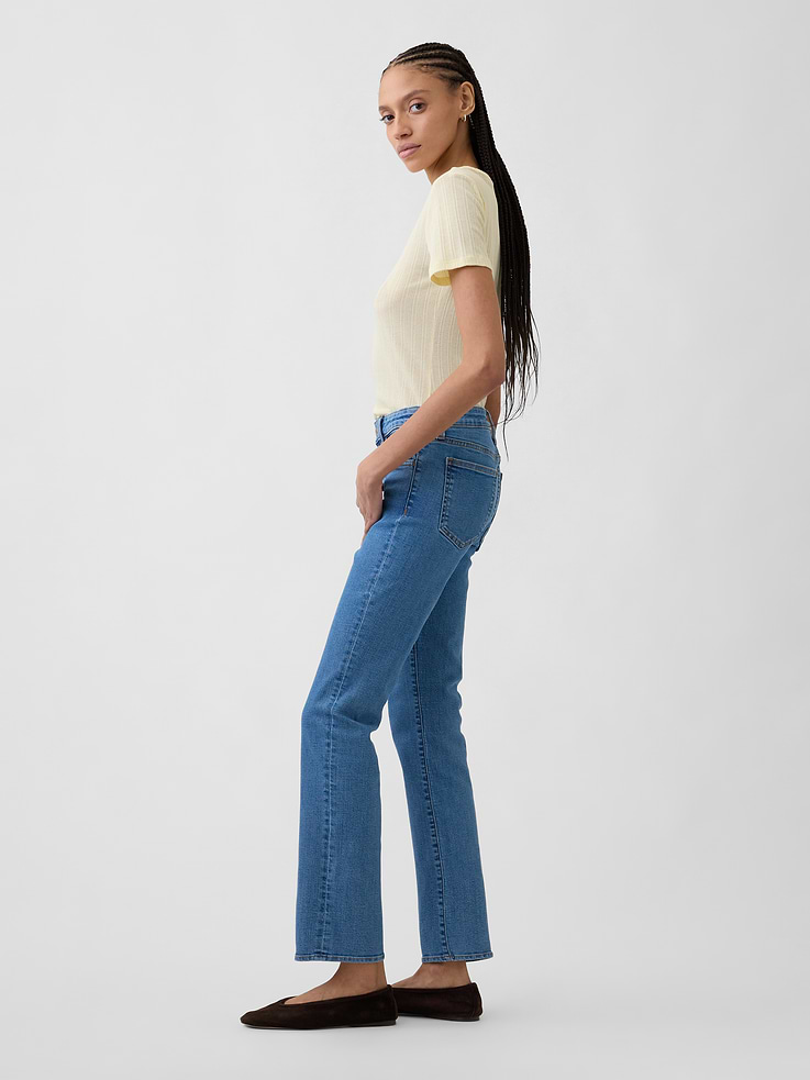 Image number 3 showing, Mid Rise Classic Straight Jeans