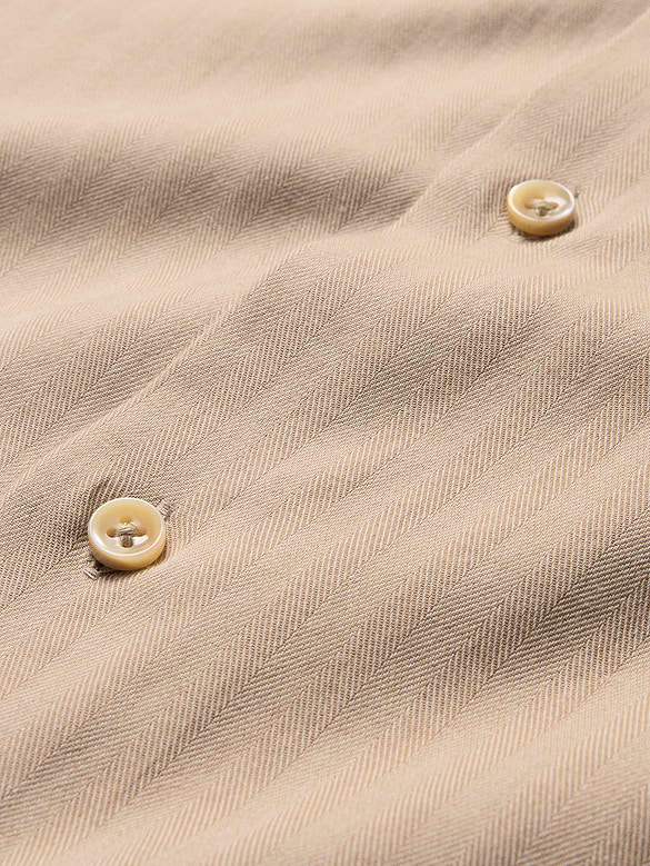 Chemise habillée ajustée en coton et cachemire