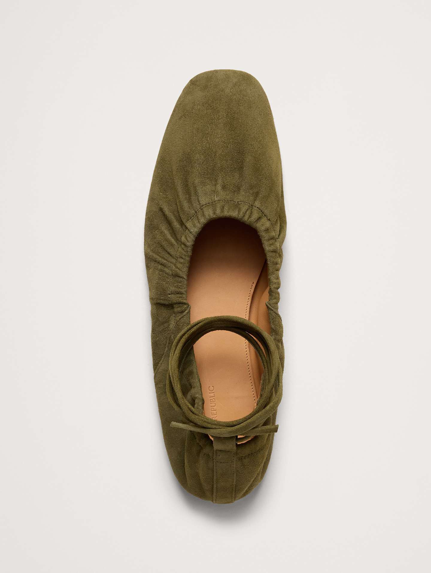 Image number 5 showing, Ruched Suede Ballet Flat