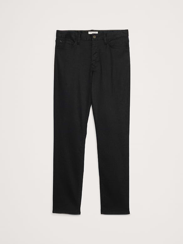Pantalon Voyageur étroit en lin et coton