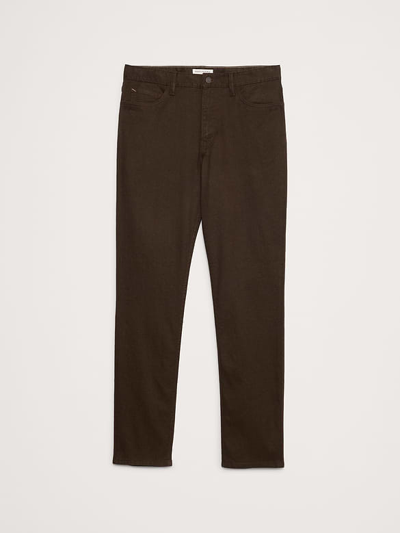 Pantalon Voyageur étroit en lin et coton