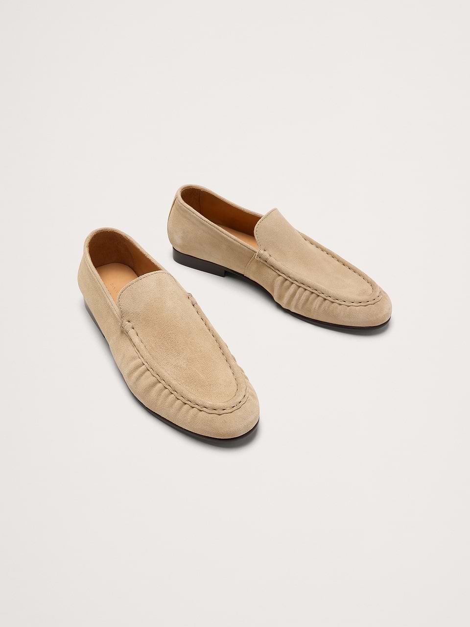 Men\'s Banana Republic Leather & Suede Size 12 Slip-On Loafers in Beige Soft Suede Loafer | Banana Republic Factory main image 2