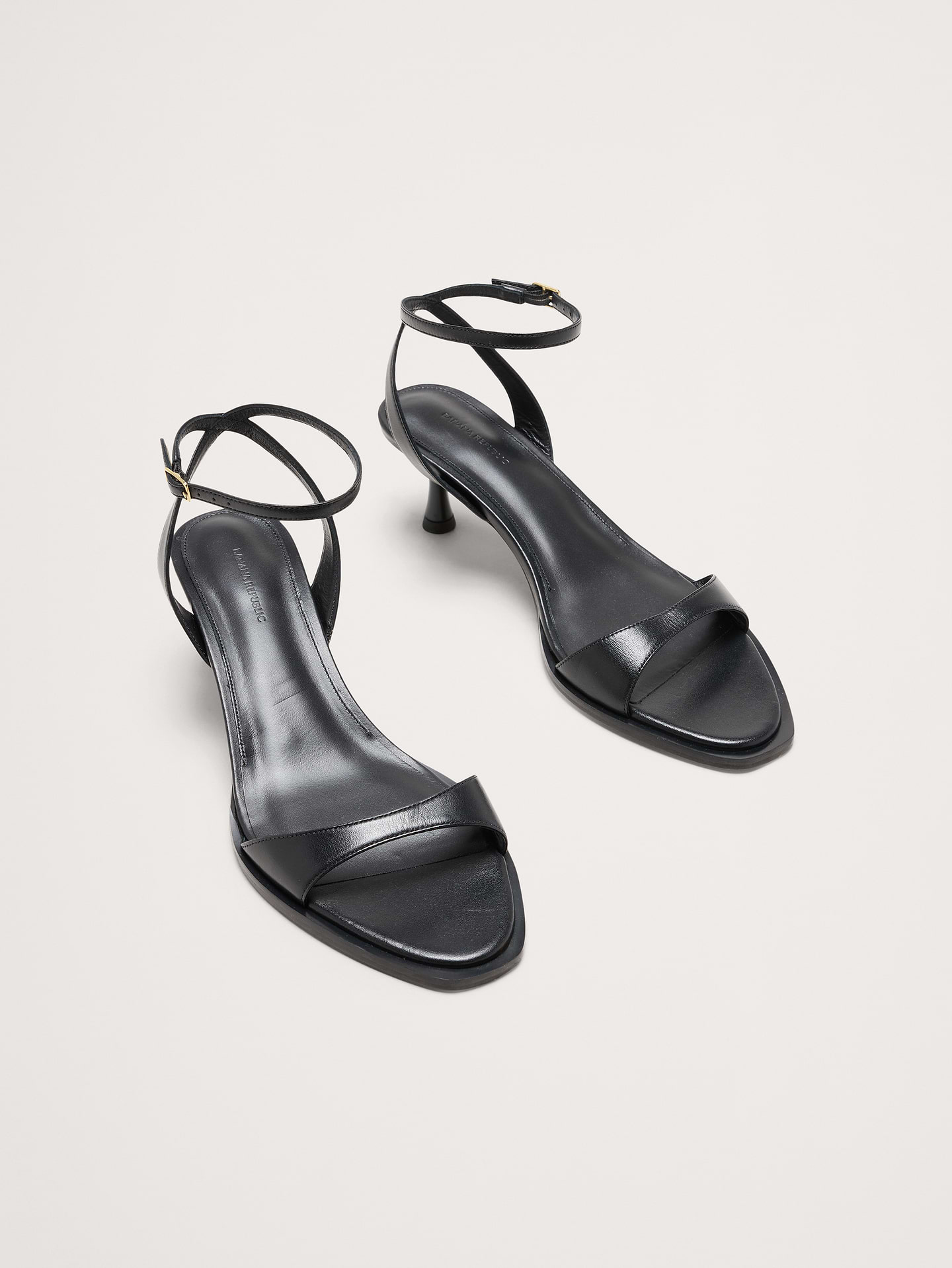 Image number 3 showing, Italian Leather Kitten-Heel Sandal