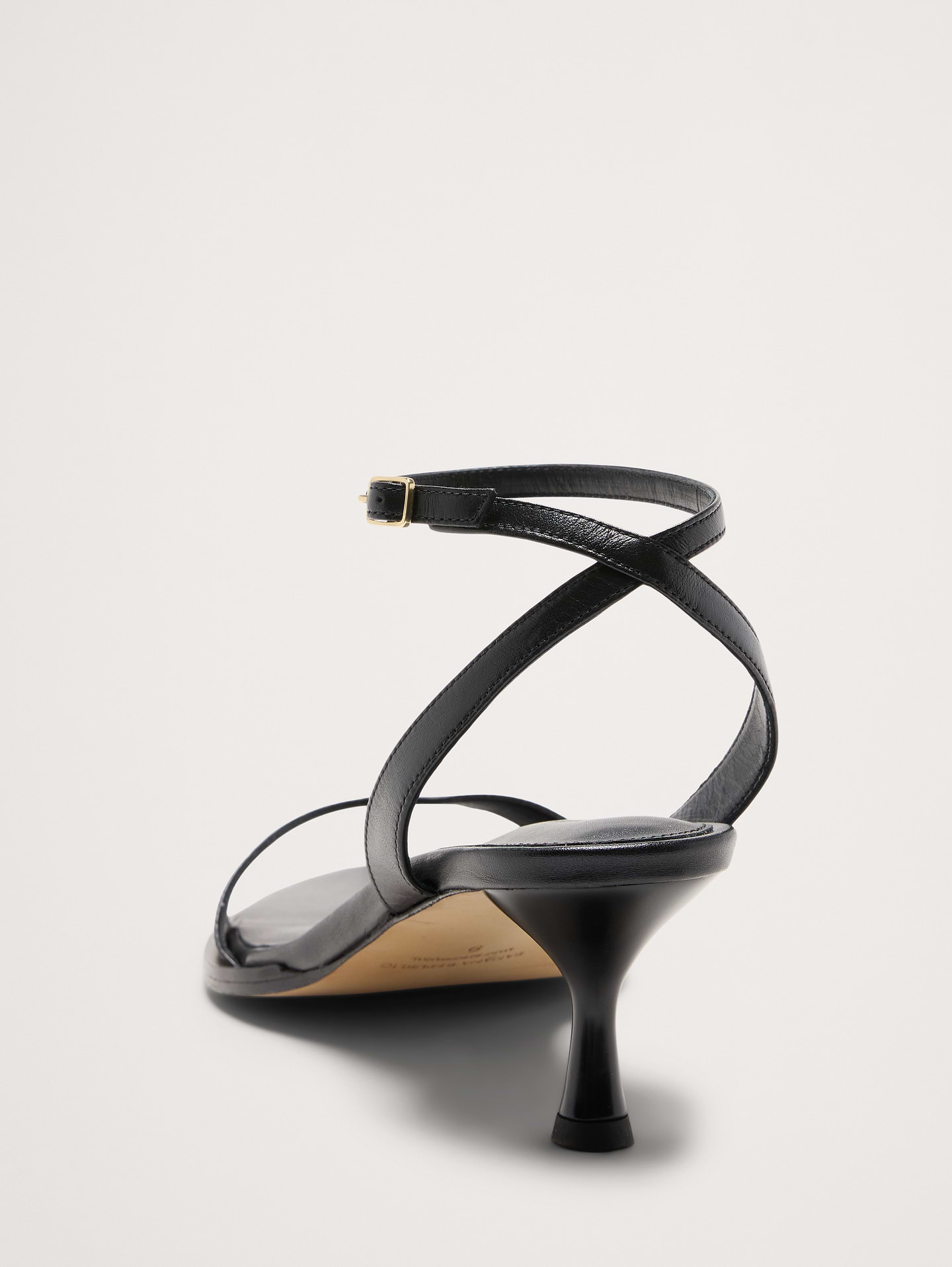 Image number 4 showing, Italian Leather Kitten-Heel Sandal