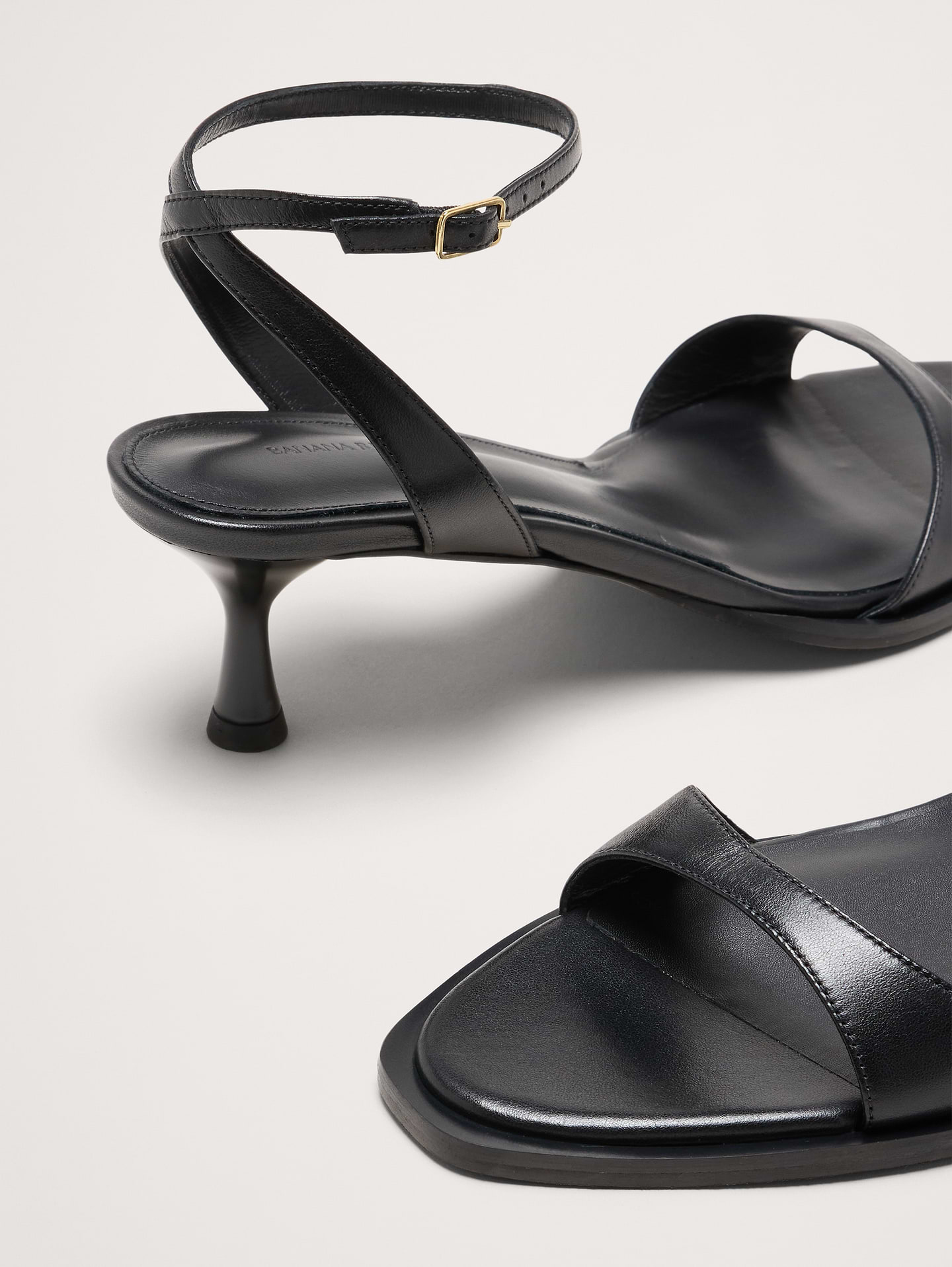 Image number 6 showing, Italian Leather Kitten-Heel Sandal