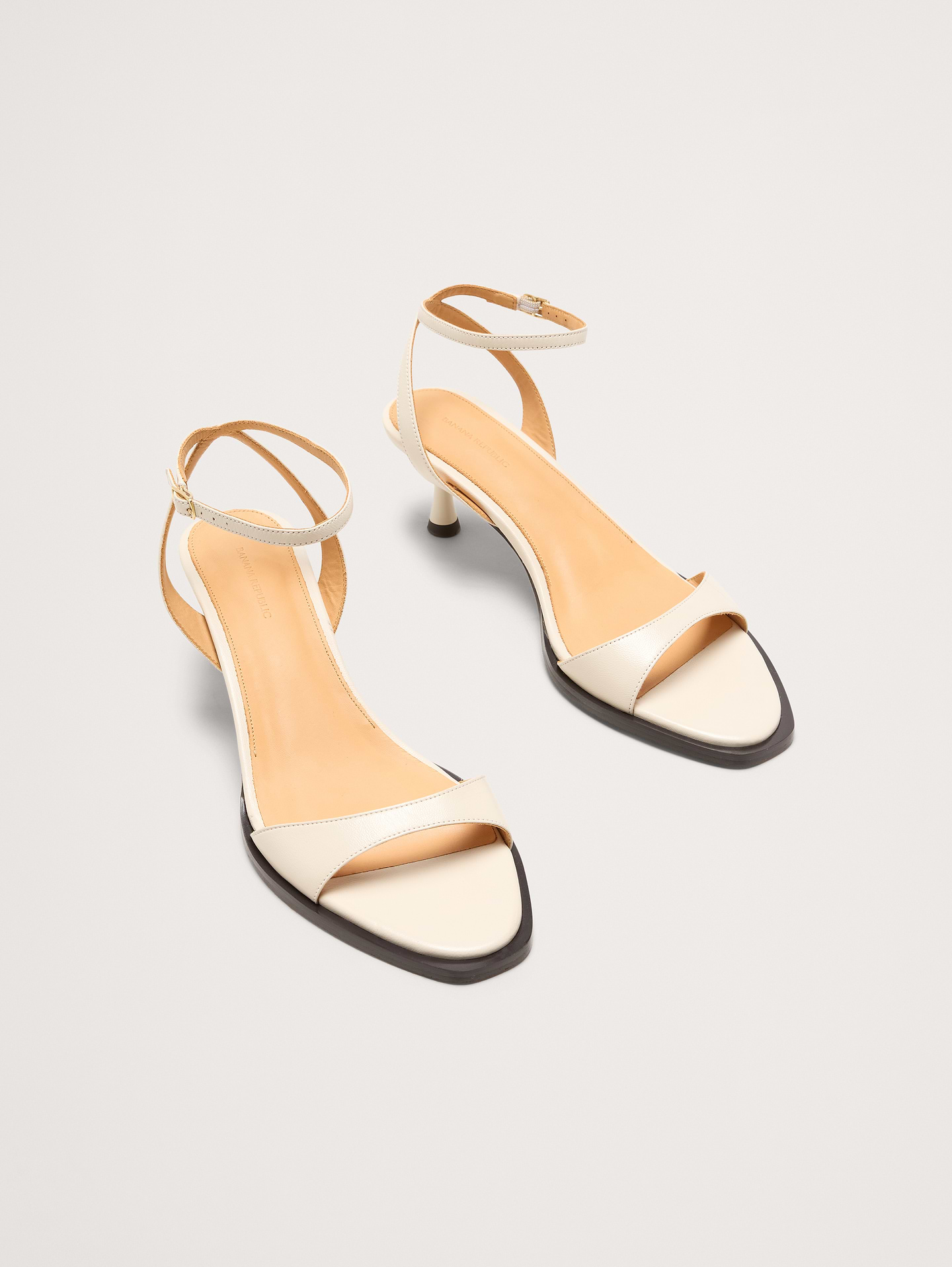 Image number 8 showing, Italian Leather Kitten-Heel Sandal