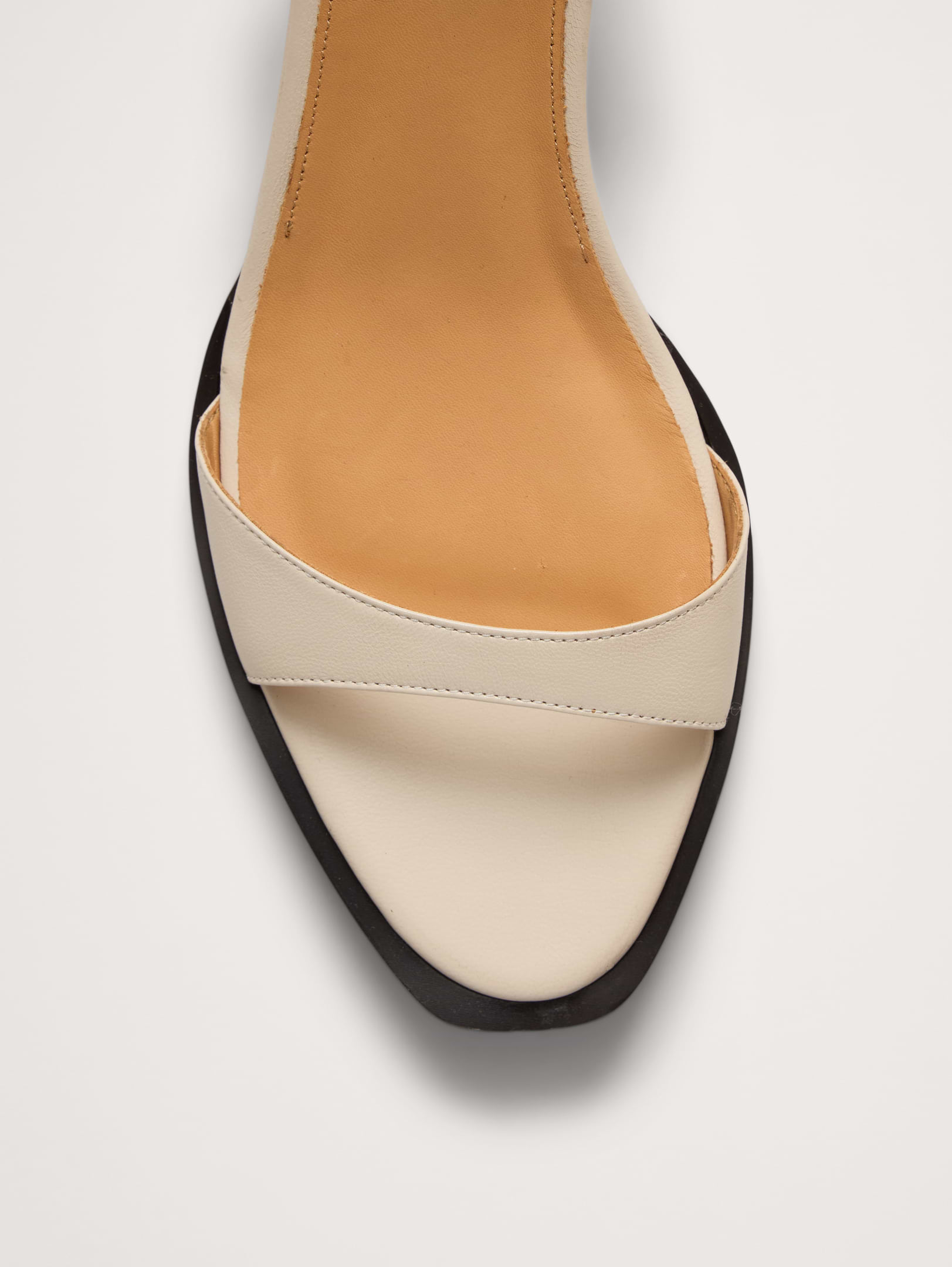 Image 5 of 6, Italian Leather Kitten-Heel Sandal
