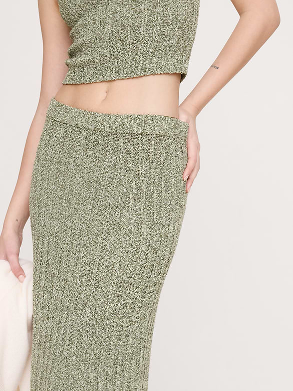 Jupe en tricot de coton bouclé