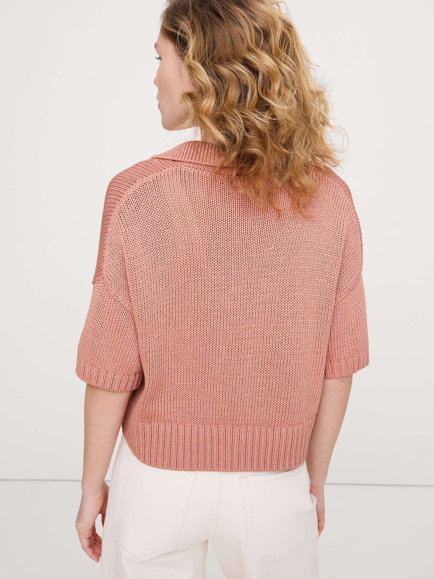 Image number 3 showing, Cotton Tie-Front Polo Cardigan
