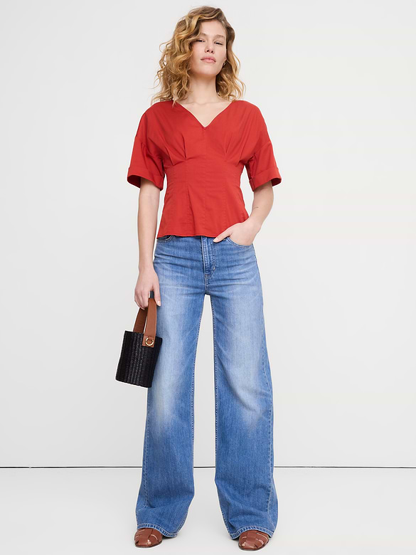 Soft Cotton Fitted Waist Top