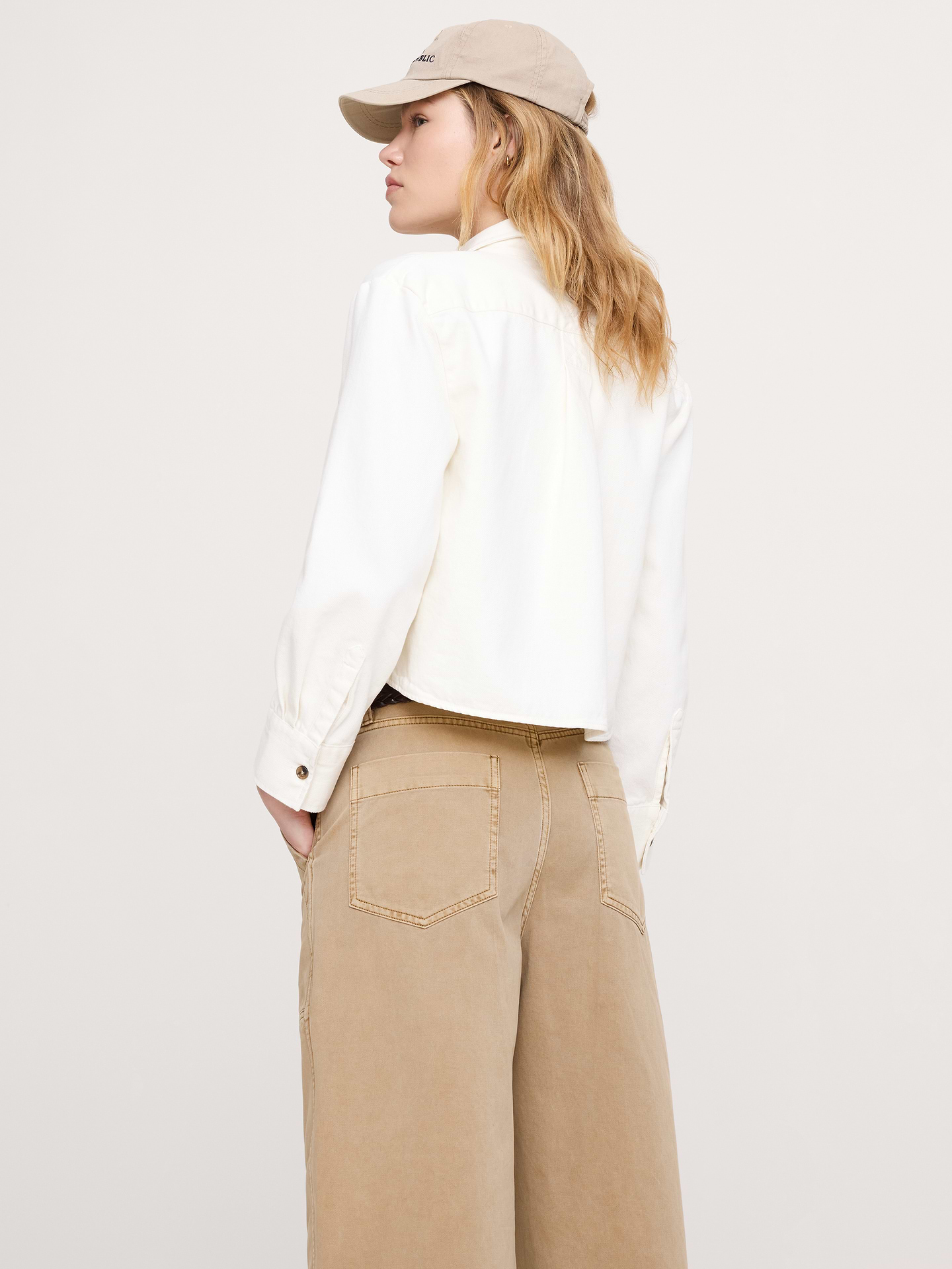 Image number 5 showing, Denim Cropped Utility Shirt