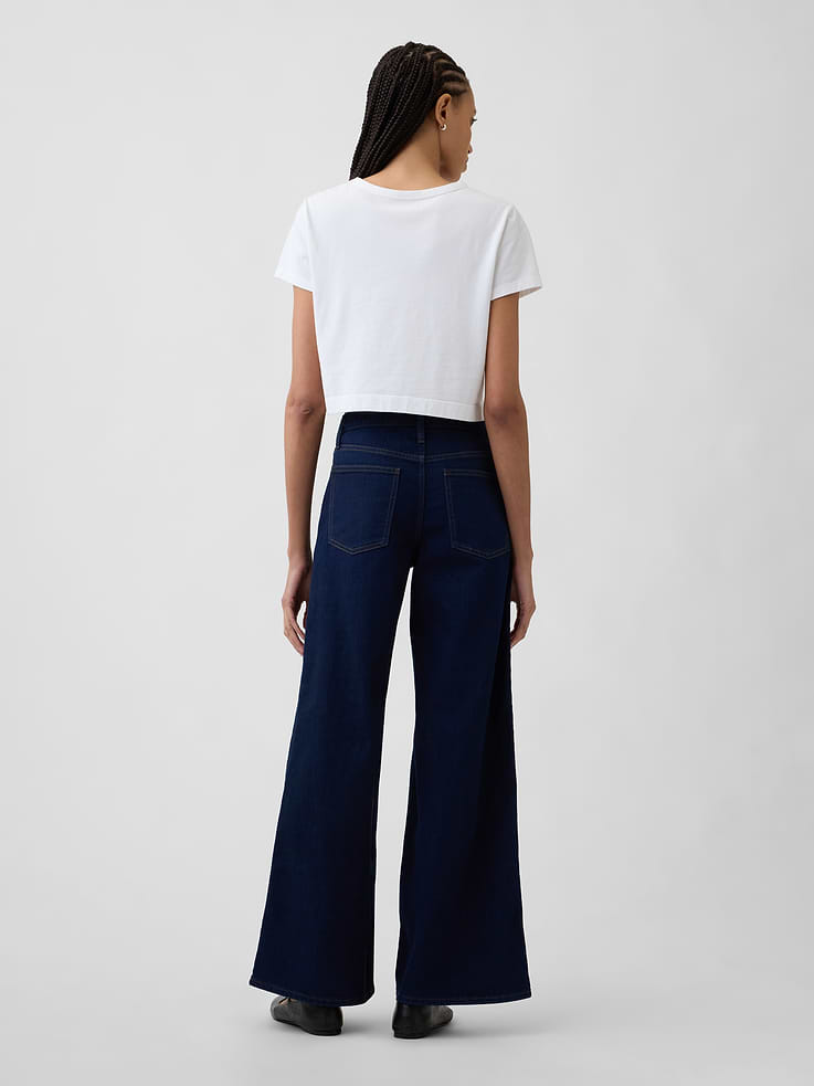 Image number 4 showing, Mid Rise Wide-Leg Jeans