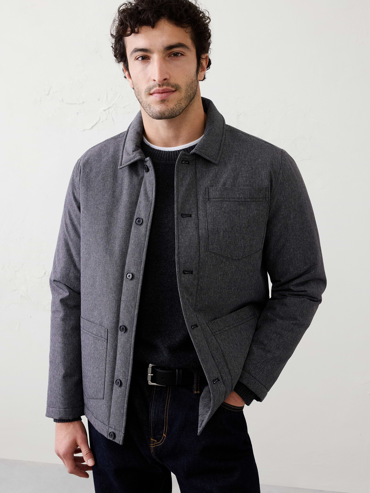 Banana Republic Factory Men's Long sleeves Structured Jacket