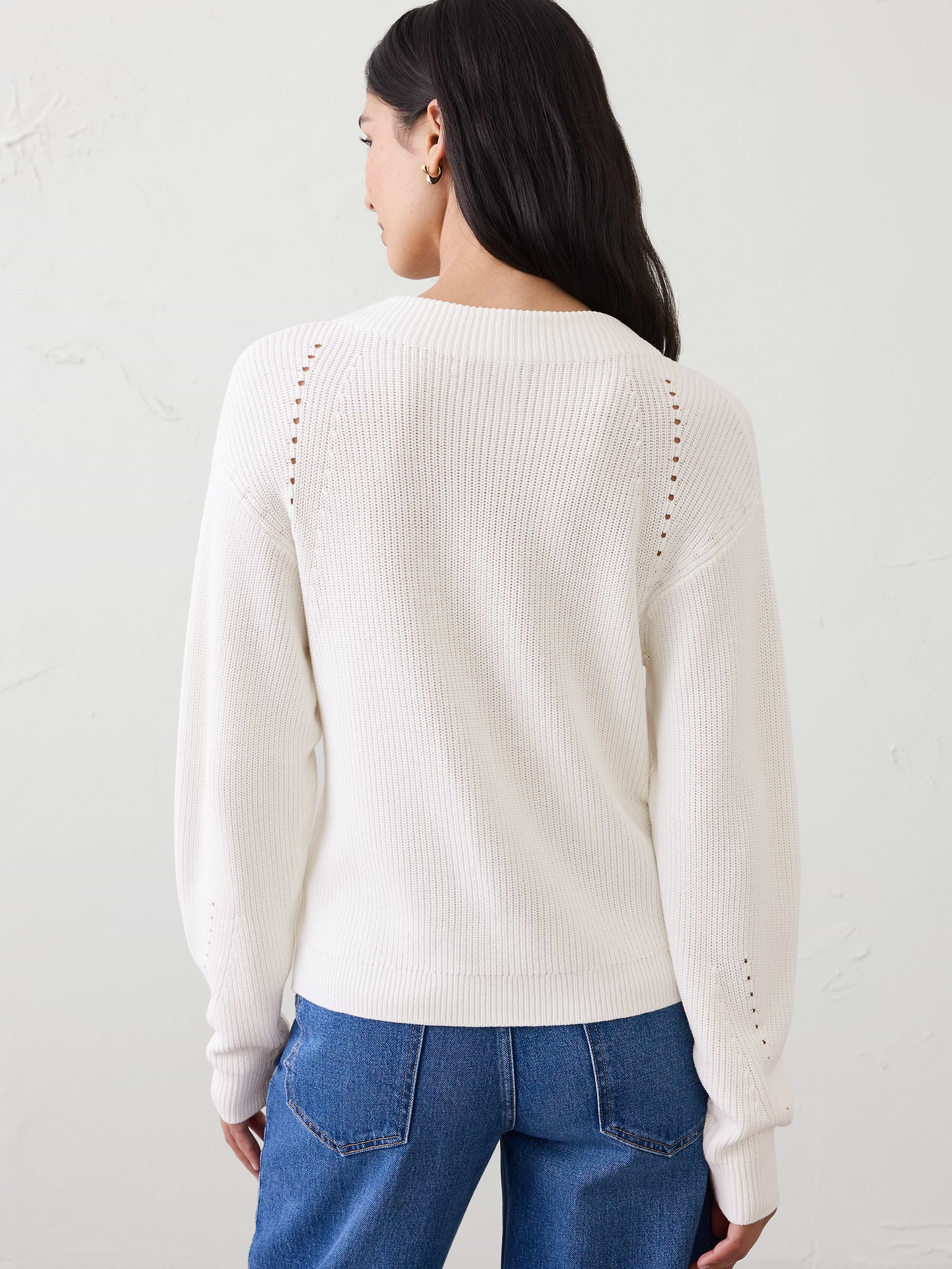 Image number 5 showing, Pointelle Ribbed Pullover Sweater