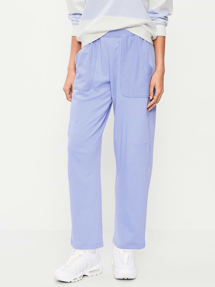 Image number 2 showing, Mid-Rise SoComfy Seamed Barrel Sweatpants