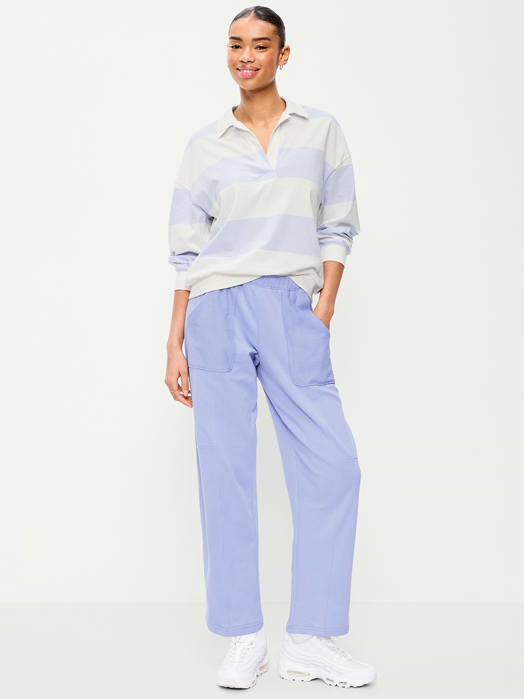 Image number 1 showing, Mid-Rise SoComfy Seamed Barrel Sweatpants