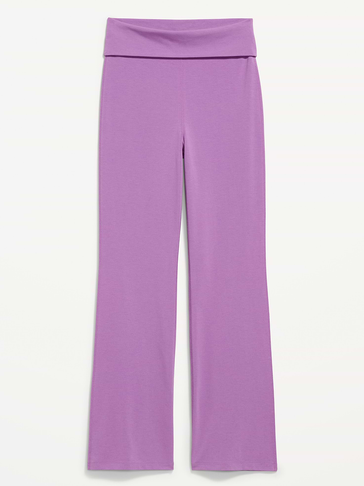 L'image numéro 4 présente Legging semi-évasé à taille haute rabattable PowerChill
