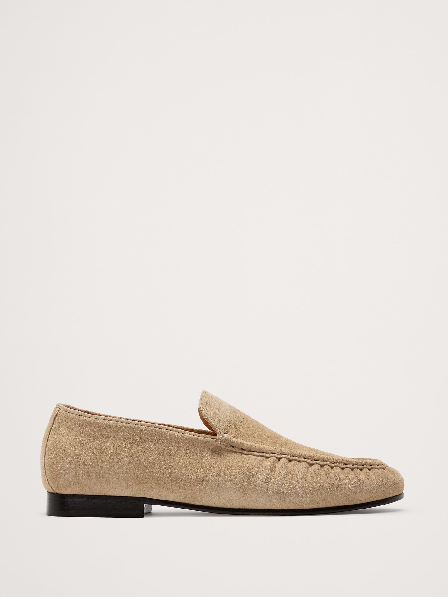 Image number 1 showing, Italian Suede Moc-Toe Loafer