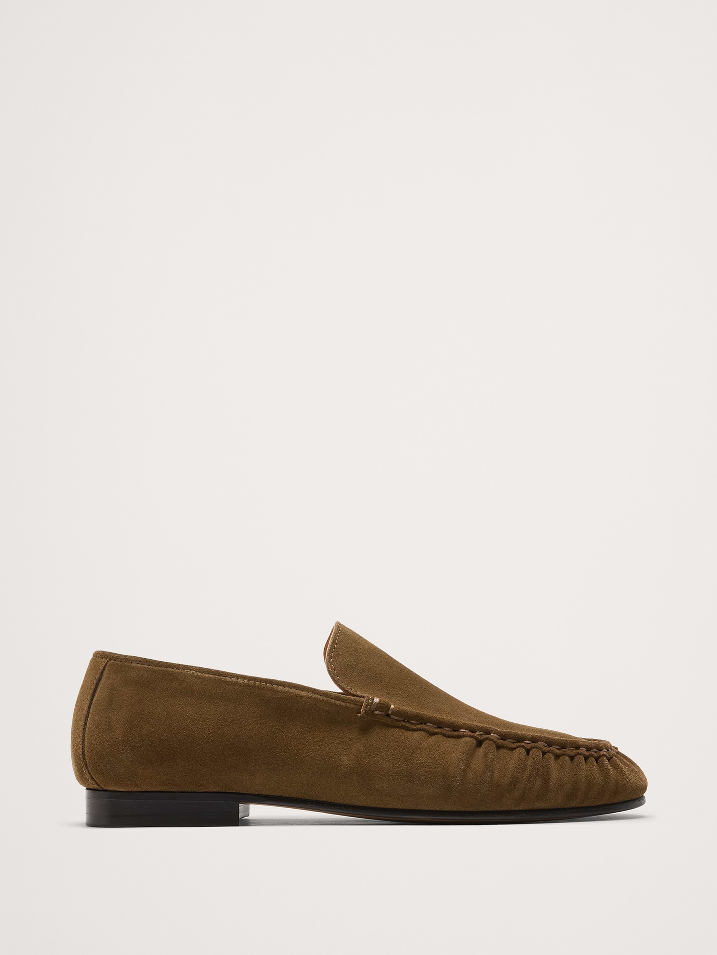 Image number 1 showing, Italian Suede Moc-Toe Loafer