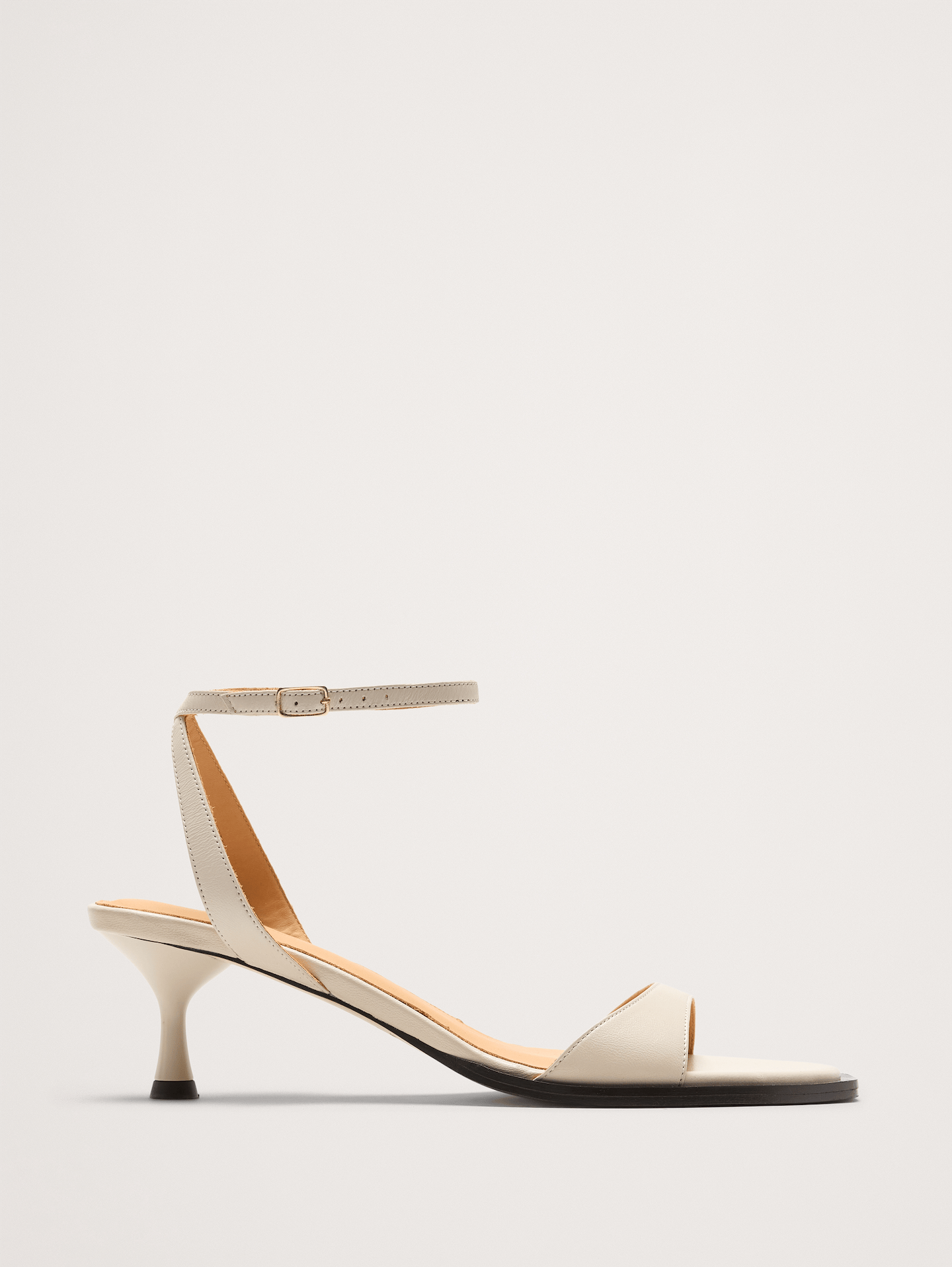 Image number 1 showing, Italian Leather Kitten-Heel Sandal