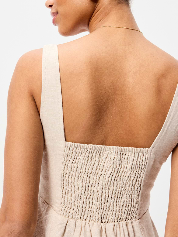 Fit & Flare Linen Mini Dress