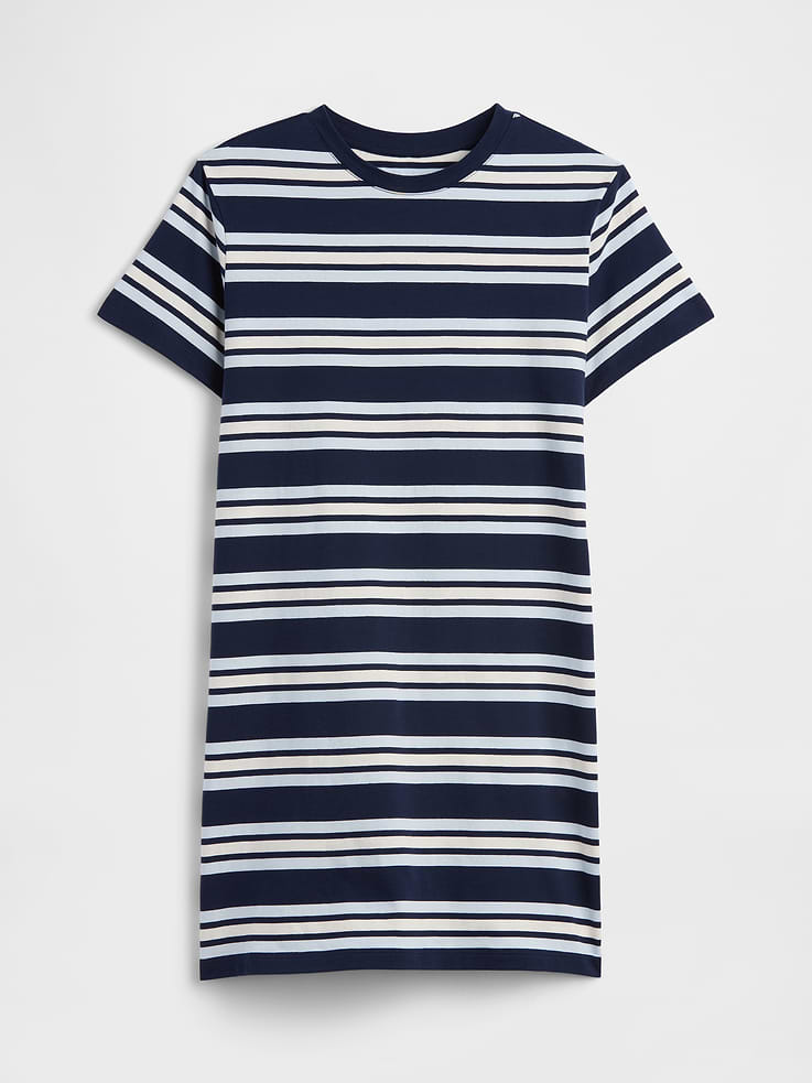 Image 6 of 6, Relaxed Stripe T-Shirt Mini Dress
