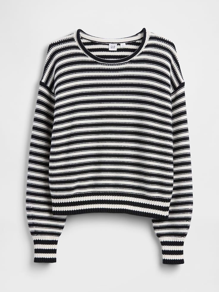 Image 5 of 5, Relaxed Stripe Rollneck Sweater