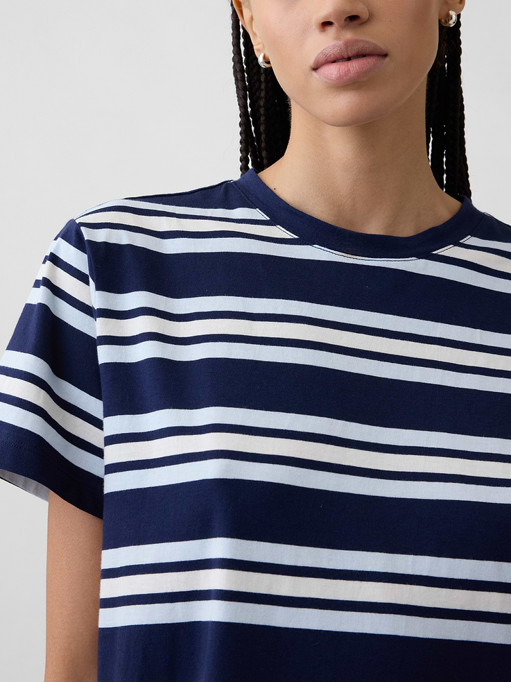 Image 3 of 6, Relaxed Stripe T-Shirt Mini Dress