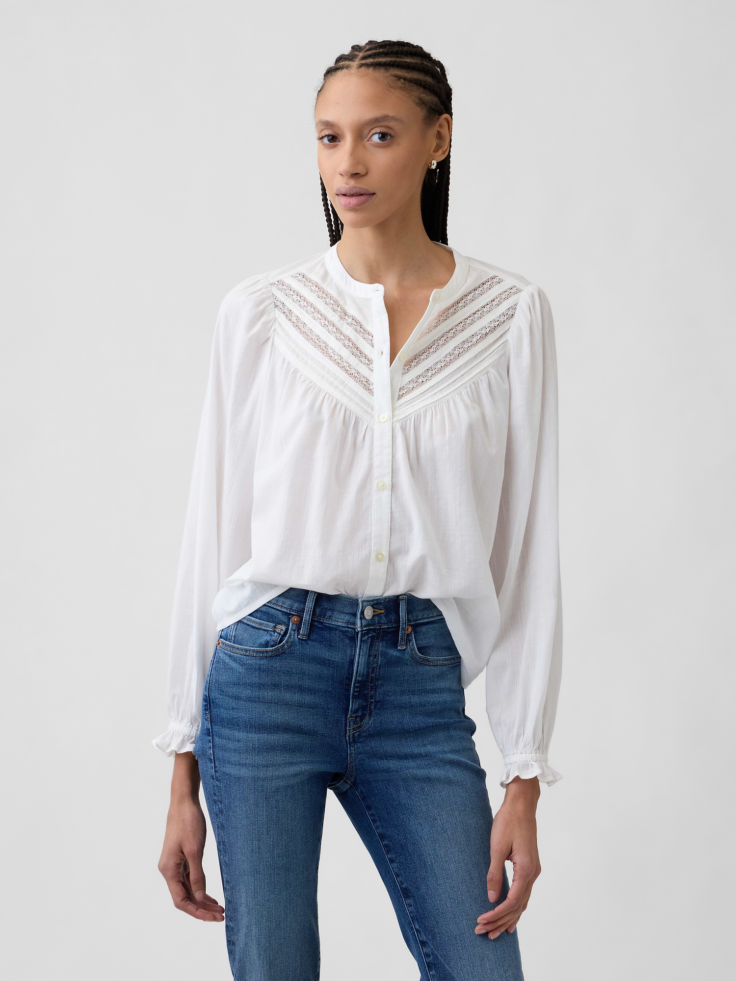 Relaxed Lace Top | Gap Factory