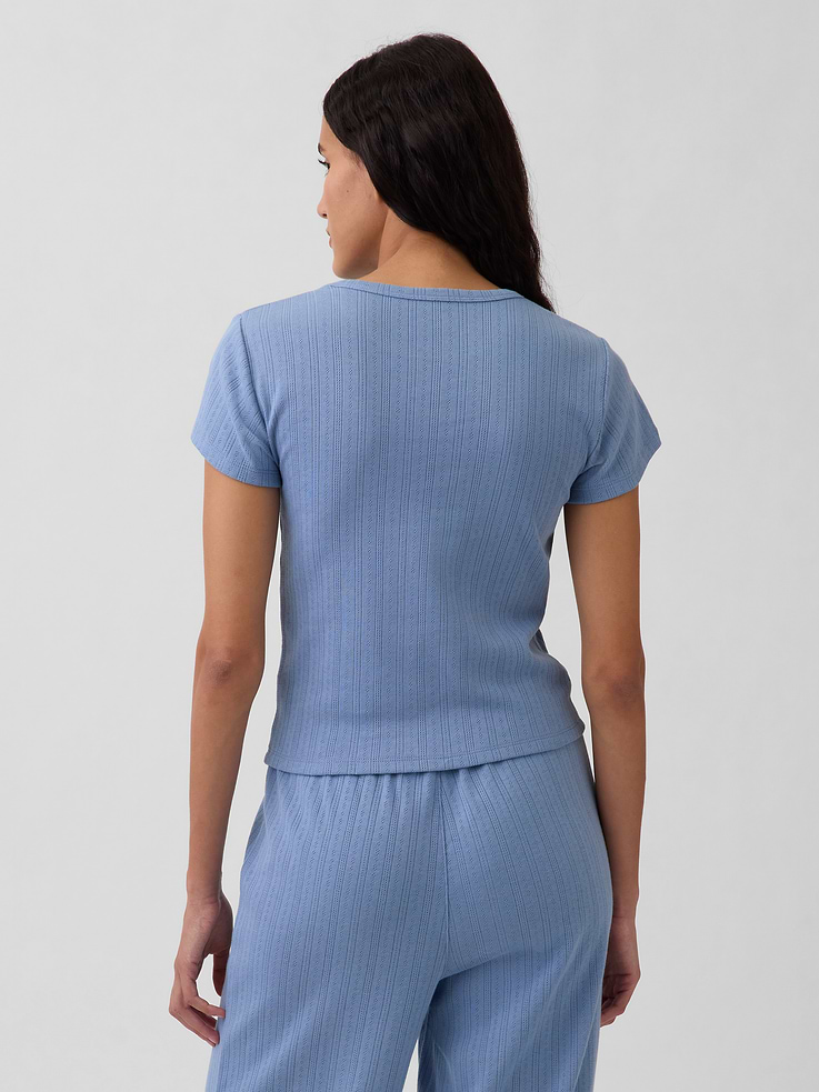 Image number 3 showing, Pointelle PJ T-Shirt