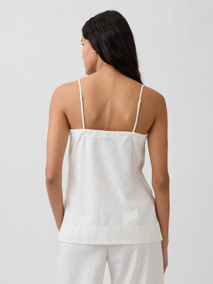 L'image numéro 3 présente Camisole en mélange de lin