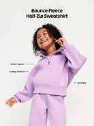Image number 5 showing, Bounce Fleece Half-Zip Pullover Sweatshirt for Girls