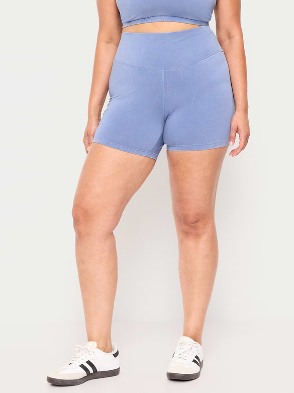High-Waisted PowerChill Biker Shorts -- 5-inch inseam