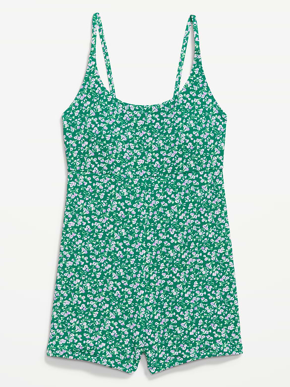 Textured Swim Romper -- 2.5-inch inseam
