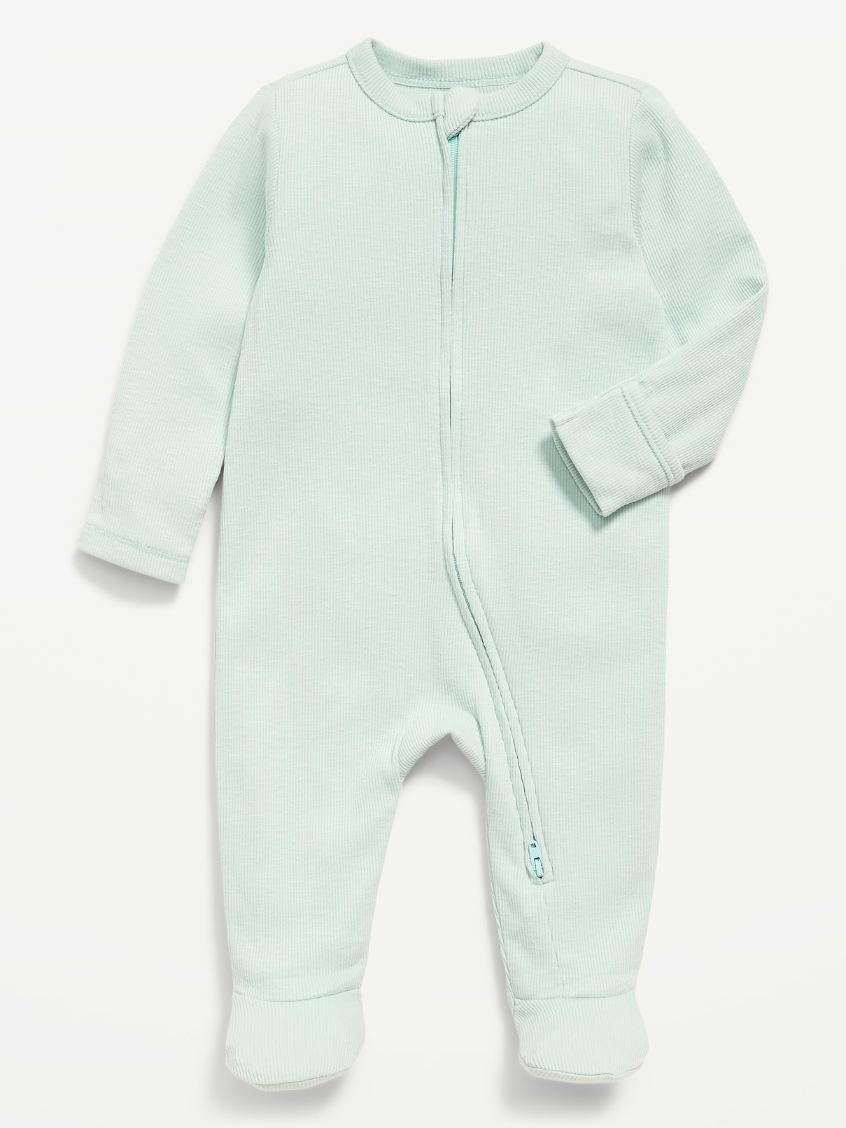 Image number 1 showing, Textured Ribbed 2-Way-Zip Sleep & Play Footed One-Piece for Baby