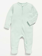Image number 1 showing, Textured Ribbed 2-Way-Zip Sleep & Play Footed One-Piece for Baby