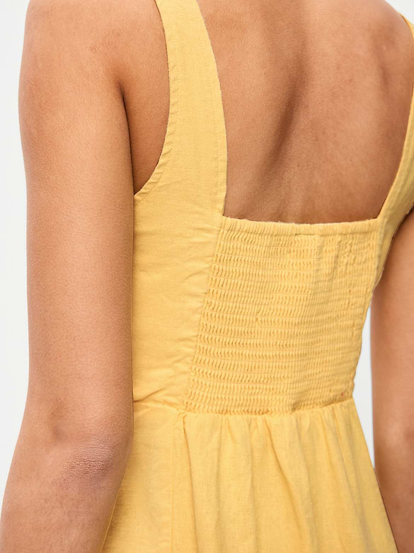 Fit & Flare Linen Mini Dress