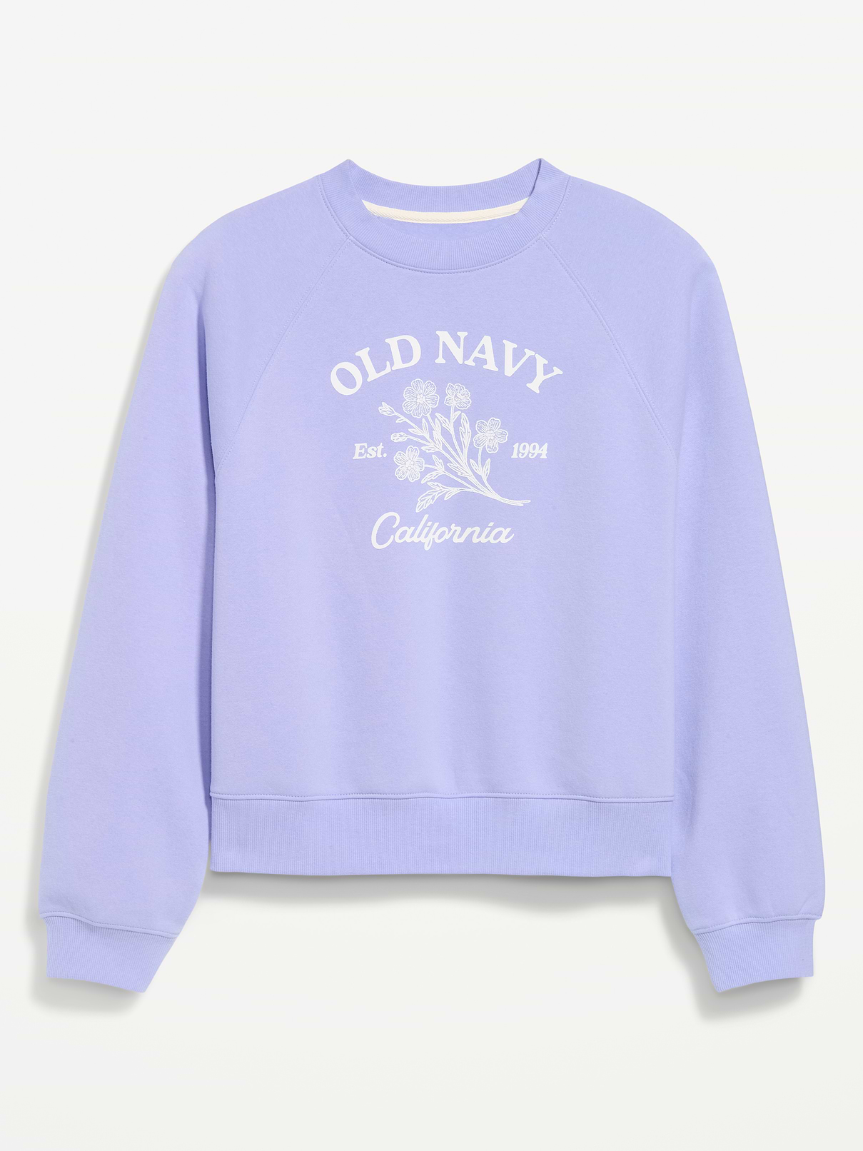 Image 1 of 3, available exclusively online and at outlet stores, crew neck, long raglan sleeves, logo graphic varies, rib-knit trim, Product #865020