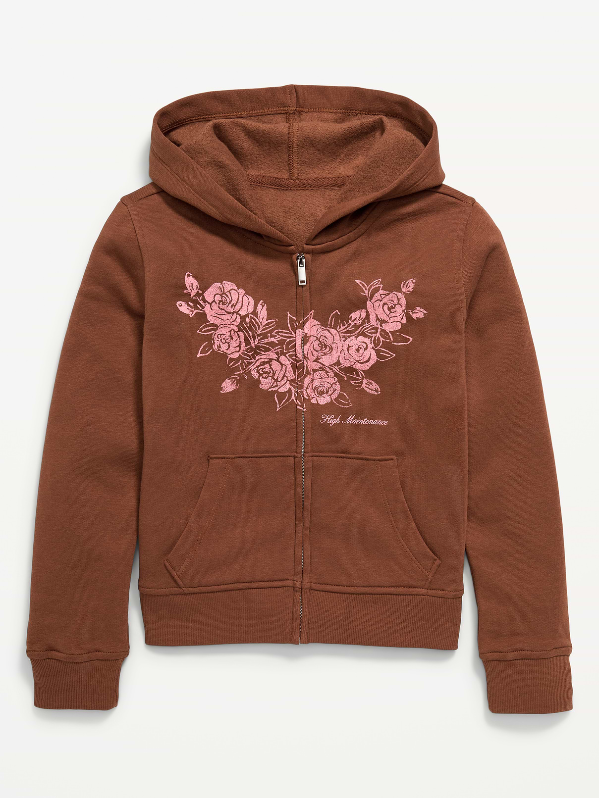 Image 2 of 3, Fitted Long-Sleeve Graphic Hoodie for Girls