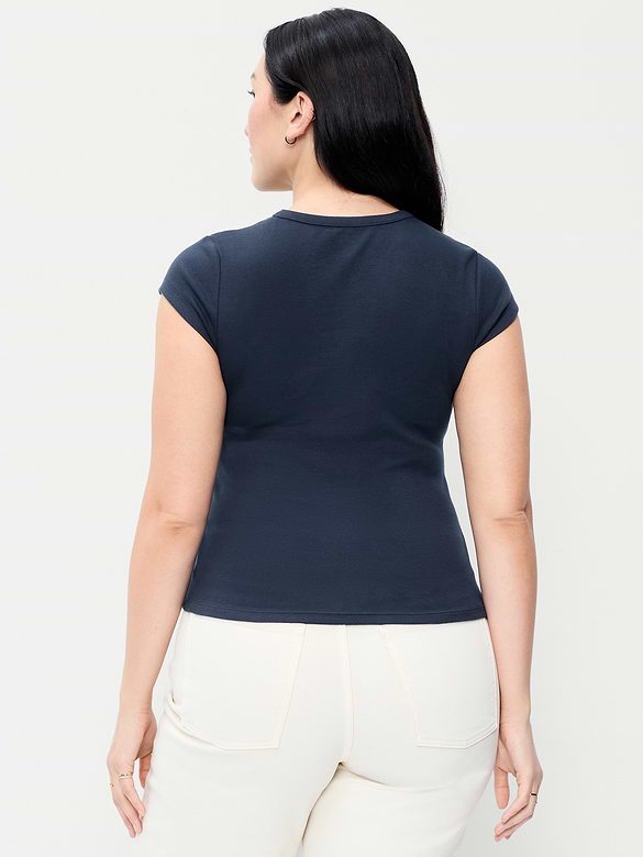 Snug High V-Neck T-Shirt