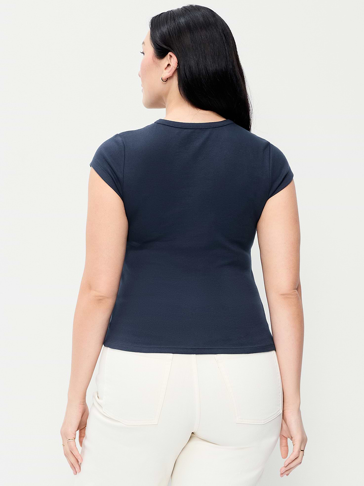 Image number 7 showing, Snug High V-Neck T-Shirt