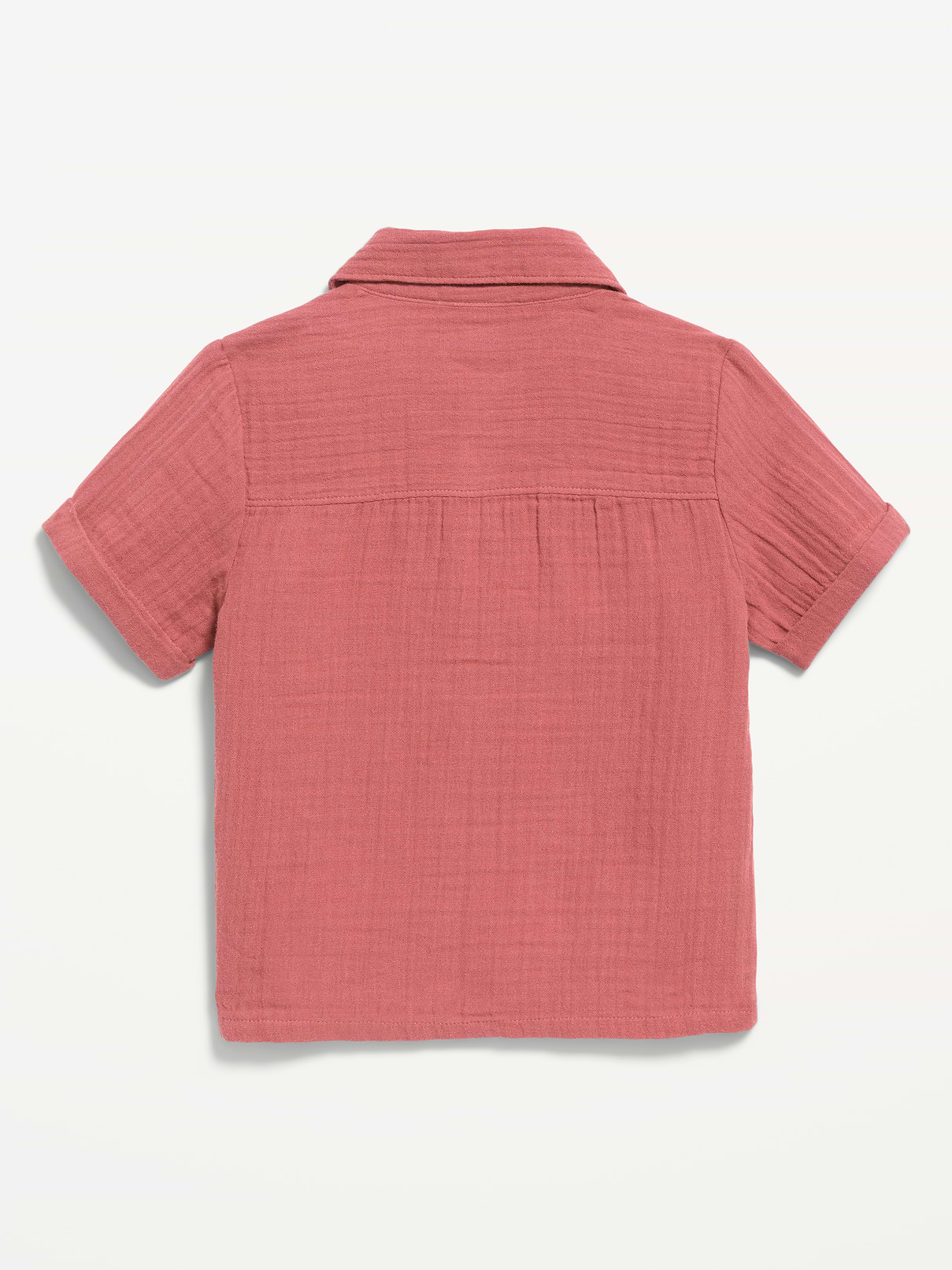 Image number 2 showing, Short-Sleeve Double-Weave Cotton Shirt for Toddler Boys