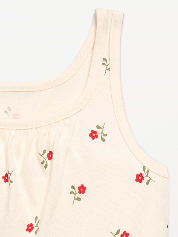 Printed Sleeveless Fit and Flare Dress for Girls