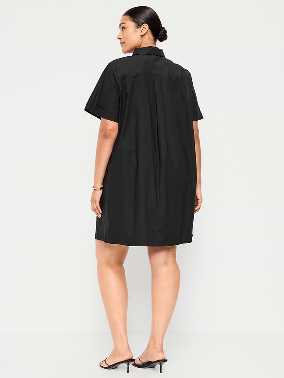 Button-Down Mini Shirt Dress
