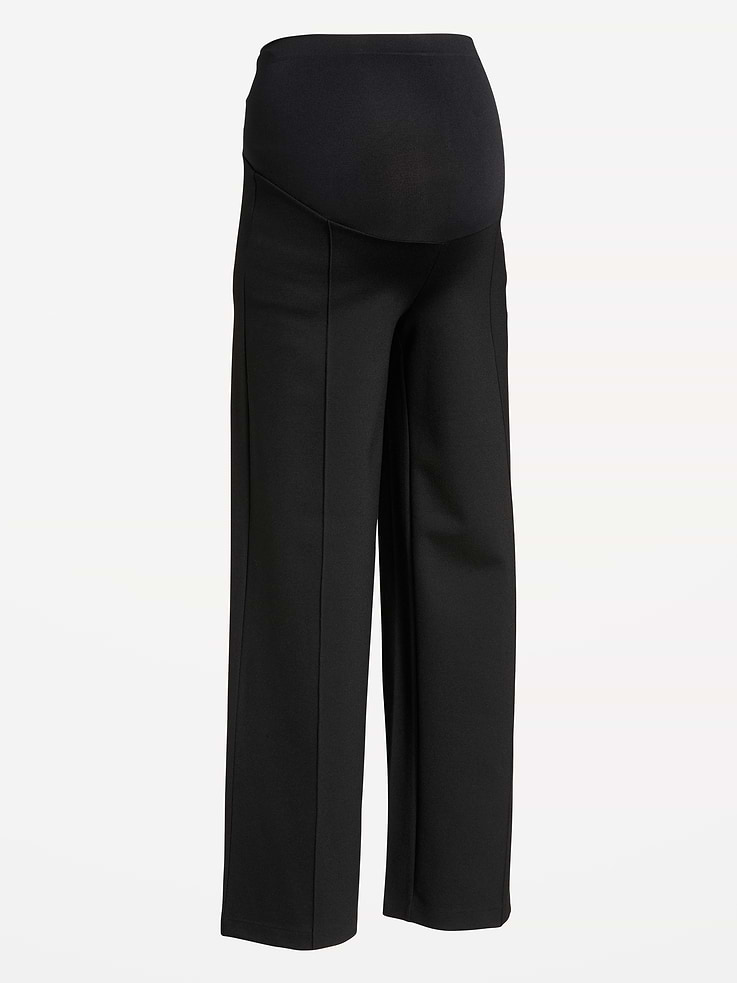 Image number 4 showing, Maternity Full-Panel Stevie Wide-Leg Pants