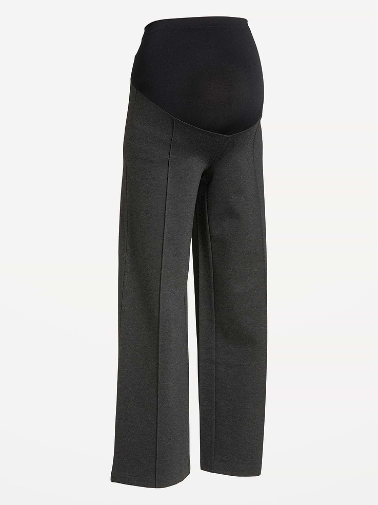 Image number 4 showing, Maternity Rollover-Waist Stevie Wide-Leg Pants