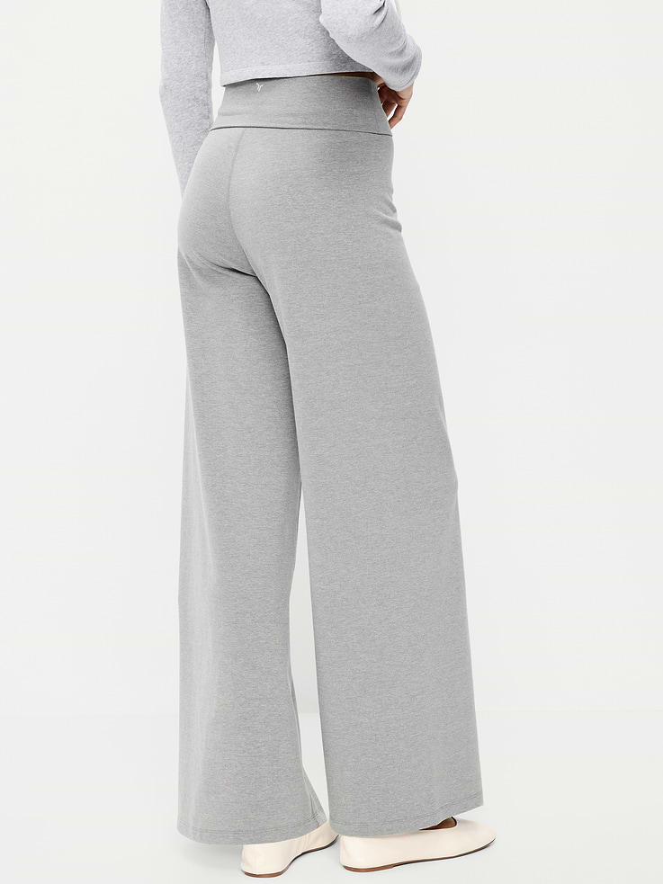 Image number 2 showing, High-Waisted PowerChill Fold-Over Wide-Leg Pants