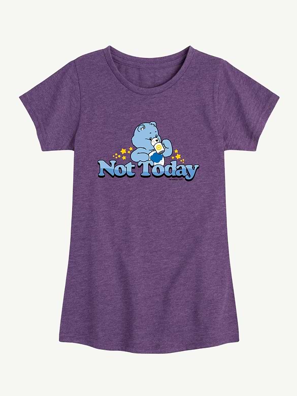 Care Bears Not Today Short Sleeve Graphic Tee for Kids